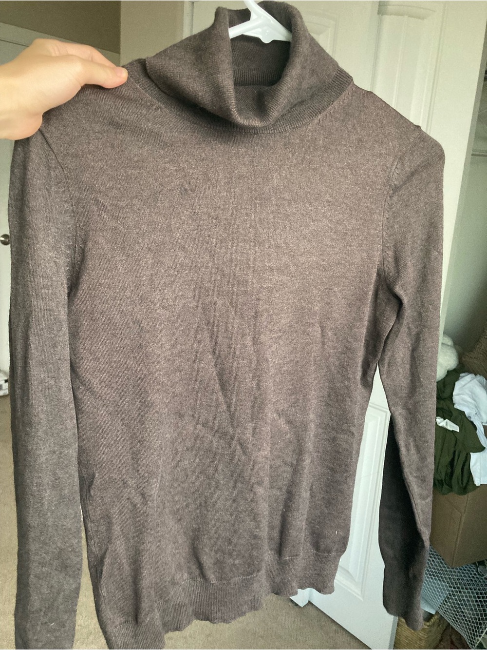 Banana Republic Silk Blend Brown Women's Turtleneck Sweater